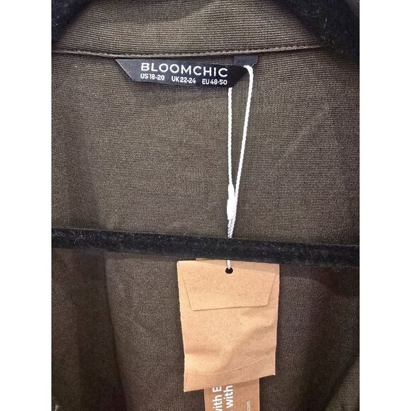BloomChic Olive Green Button-Up Cardigan Jacket US 18-20 - Picture 3 of 4